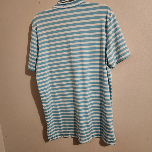 RLX Ralph Lauren Performance Polo‎ Pocket Golf Shirt - Medium Stripes Blue White - Picture 6 of 6